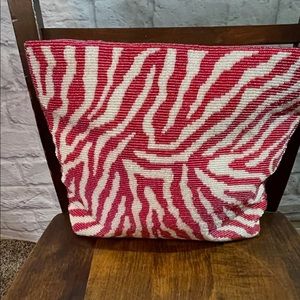 Red and White Striped Bag